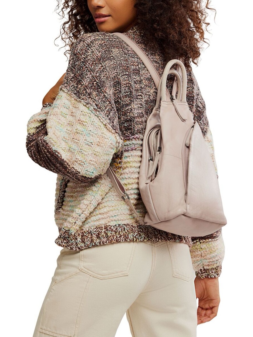 Women's Pink Convertible sling Crossbody Bag with Silver Accents
